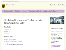 Tablet Screenshot of amtsgericht-calw.de